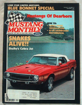 MUSTANG MONTHLY 1984 DEC - BLUE BONNET SPECIAL, GT500
